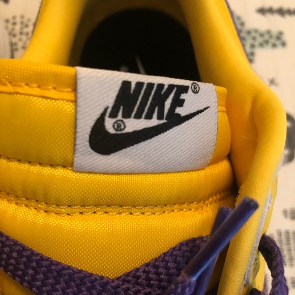 Nike Dunk Low Customized Los Angeles Lakers Shoes Size 10 - Picture 6 of 11